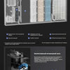 Système d'aquarium modulaire montrant divers composants de filtre et cubes de céramique colorés pour le traitement de l'eau.