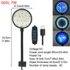 A black clip-on LED aquarium light with 40 lamp beads and a 5V power cord.