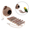 Natürlicher Kokosnussschalen-Vogelnest mit Kletterhilfe für Vögel