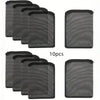 A set of ten reusable mesh filter bags with zippers used for aquarium filtration media.