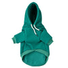 Sudadera con capucha de perro de forro polar color verde azulado con cordón.