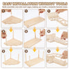 Instructions for easily installing a natural wood hamster climbing and exercise set into cages.