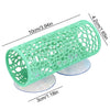 Green aquarium hideout tube with suction cups for betta and small fish