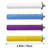 Three paint rollers in white, blue, purple, and yellow colors shown side by side.