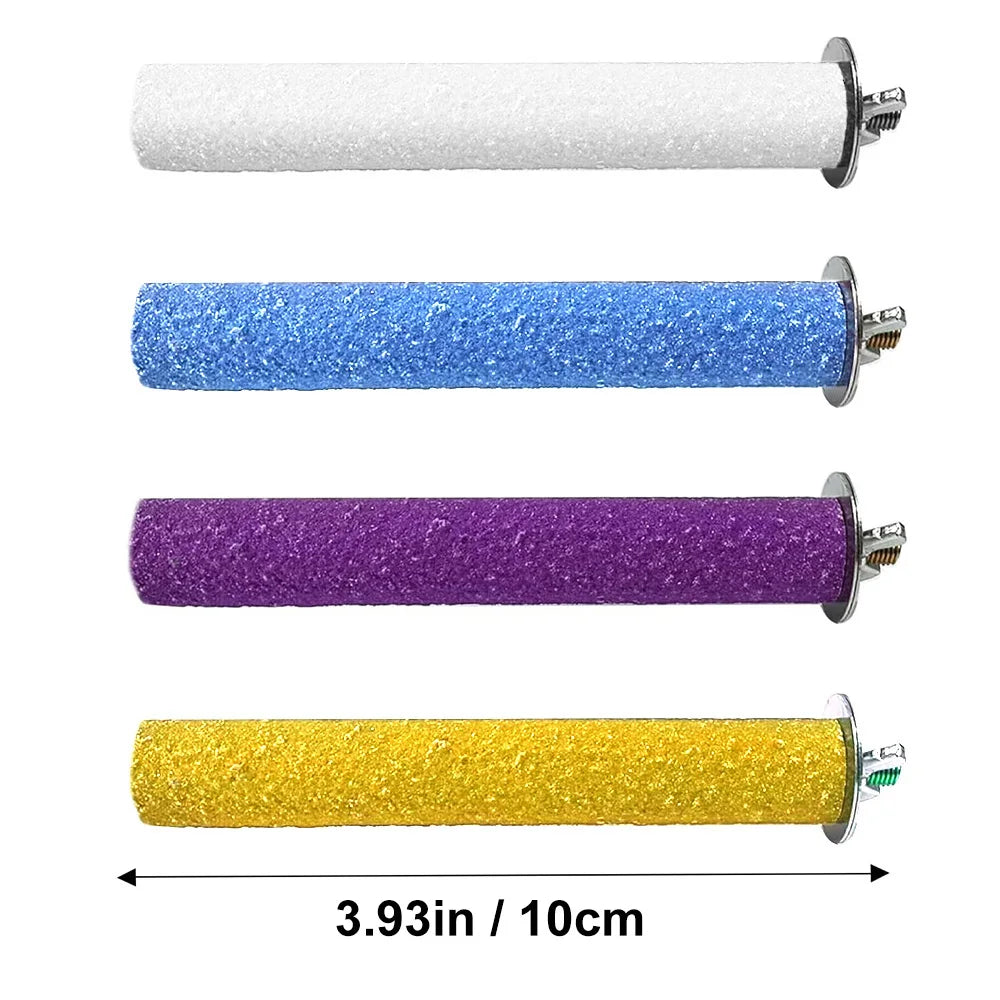Three paint rollers in white, blue, purple, and yellow colors shown side by side.