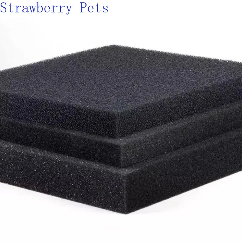 A black foam aquarium sponge filter product.