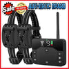 Black dual function dog training collar with an electric fence and remote trainer components.