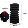 Black biological aquarium sponge filter with 10mm aperture, measuring 60mm by 118mm.