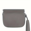 A gray portable silicone dog treat pouch designed for training and walks.
