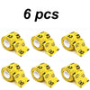 Six packs of yellow pet puppies anti-dirt leggings for walking dogs