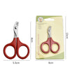 A pair of red pet nail clippers and trimmers packaged in a cardboard sleeve.