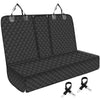 Black waterproof dog car seat cover for the back seat with armrest access