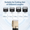 A set of interchangeable hair cutting combs for a grooming clipper, showing sizes from 3mm to 12mm.