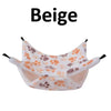 A beige cozy double-layer fleece hammock for small pets.