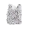 A white reusable foldable bubble shopping bag with a ruffled texture.