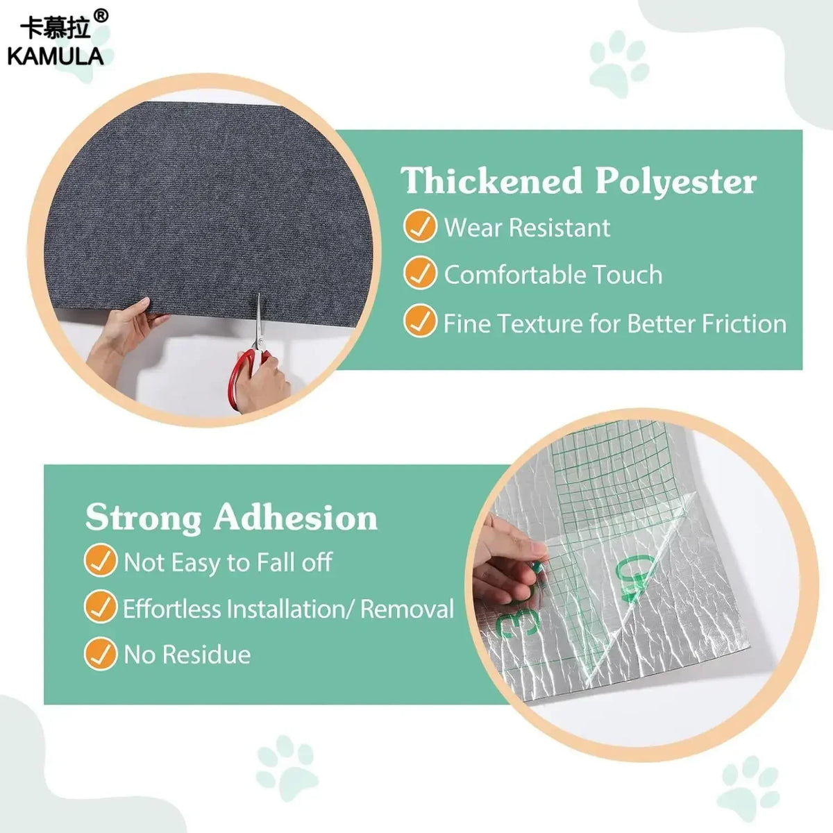 Graue, verdickte Polyester-Anti-Kratzmatte mit Abriebfestigkeit, angenehmem Touch und feiner Textur