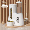 Râtelier automatique et distributeur d'eau pour hamsters, montrant l'unité et ses dimensions.