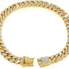Collier en chaîne cubaine de cristal or pour chats avec fermoir.