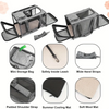 A set of breathable mesh pet carrier bags and accessories including a storage bag, safety leash, hand straps, padded shoulder