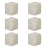 Four white replacement filters for activated carbon used in cat water fountains