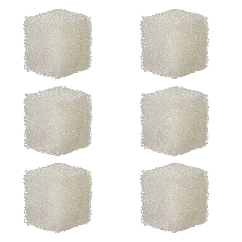 Four white replacement filters for activated carbon used in cat water fountains