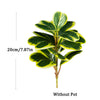 Künstliches Herzblatt-Ficus-Baum mit grünen und gelben Blättern, ohne Topf