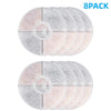 Achtpack Filterdiscs für Hundewasserbrunnen mit rosa und grau strukturierter Oberfläche