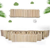 Collection de pièces en bois pour ponts et clôtures d'escalade de différentes tailles pour habitats d'animaux de compagnie.