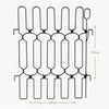Adjustable metal pet safety gate with vertical bars for indoor and outdoor use