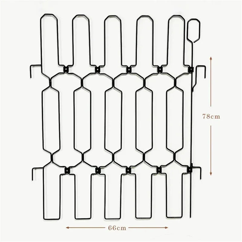 Adjustable metal pet safety gate with vertical bars for indoor and outdoor use