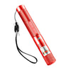 Roter tragbarer LED-Laser-Zeiger mit schwarzem Kabel.