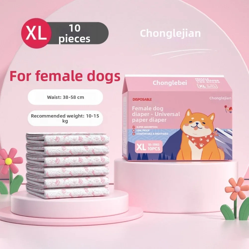 Boîte de couches jetables XL pour chiots, avec une illustration d'un chat orange souriant