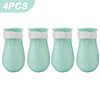 Four light blue silicone cat muzzle hoods for grooming and post-surgery protection