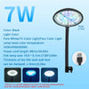Schwarze Lampe mit Lichtperle, zum Beleuchten eines Aquariums oder Fischbecken.