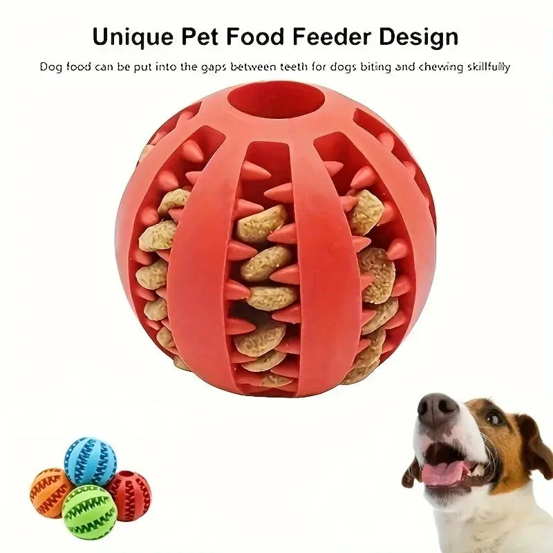 An orange pet food feeder design with gaps for dogs to put food between teeth