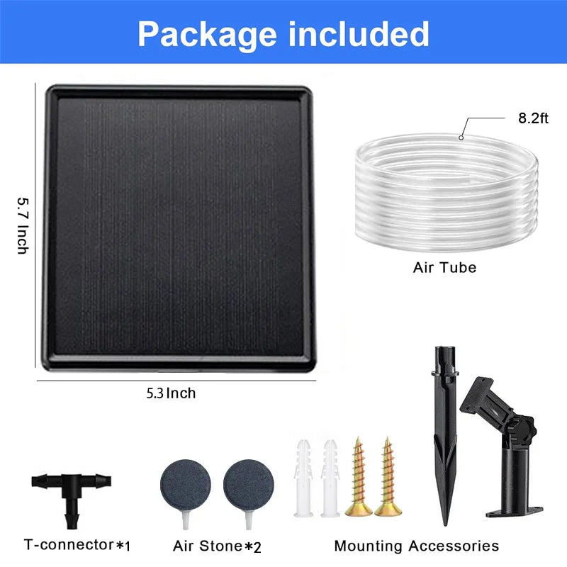 Le pack comprend une pierre à air noire carrée, deux pierres à air et des accessoires de montage pour une pompe d'aération de