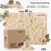 A box of poplar wood bedding with 1KG of natural poplar sustainable harvest wood chips for small rodents.
