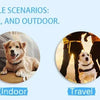 Versatile pet cleaning wipes shown in four scenarios: home, indoor, travel, and outdoor.