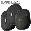 Three basic reusable electrostatic pet hair remover gloves in black