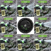 An 8-in-1 high-pressure foam cleaning gun is shown in various spray modes like mist, cone, rinse, stream, shower, jet, center