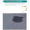 A dog pee pad mat is shown absorbing water and dripping onto a surface.