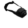 Black adjustable breathable dog muzzle with soft padding