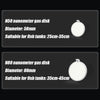 Two gas disks for fish tanks: one N50 with a 50mm diameter and one N80 with an 80mm diameter.