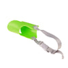 Lime green training muzzle for small dogs with a gray strap