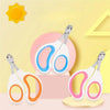Stainless steel nail clippers for dog and cat shown with various colored handles on a light background