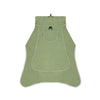 Olive green dog raincoat windbreaker with reflective strips