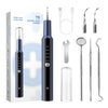 A box and various tools for the T9 electric teeth cleaner device, including a cleaning probe and dental instruments.