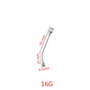 Stainless steel bird feeding syringe with various sized needles and a 16G marking.