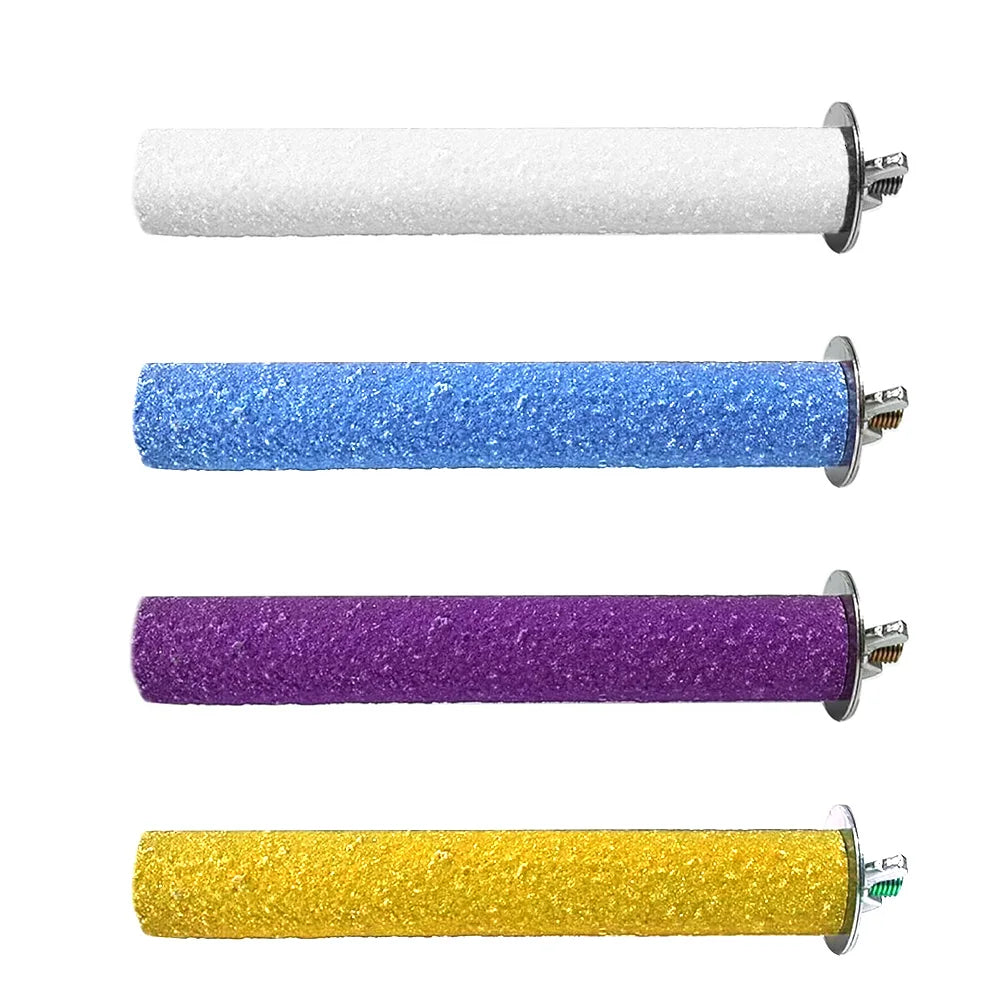 Four paint rollers in white, blue, purple, and yellow colors shown side by side