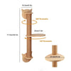 Natural wooden cat wall shelves and climbing perches with 360 and 180 degree rotatable features